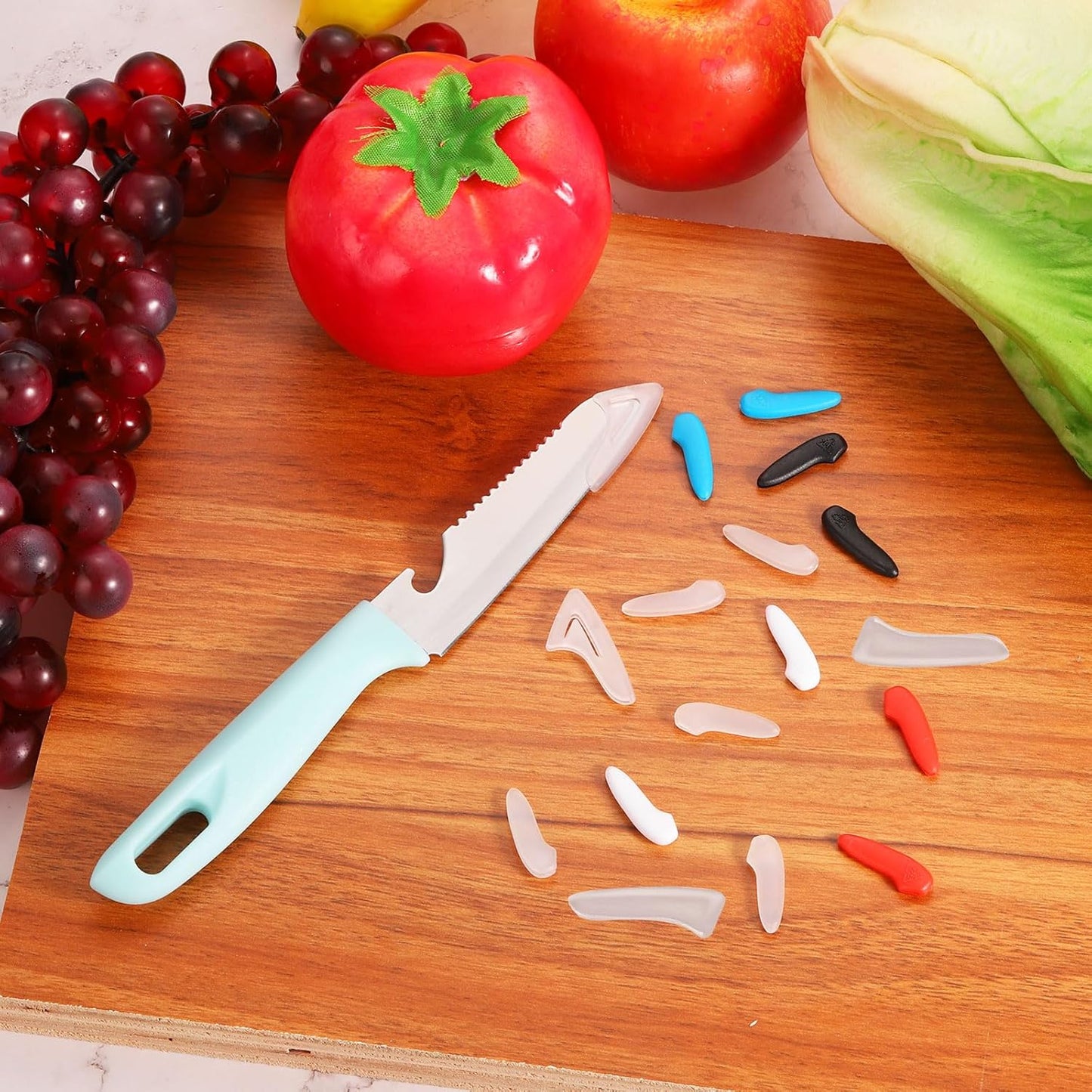 30Pcs Blade Knife Tip Protector Cover, 36 x 15.7 x 4.1mm Plastic Knife Guard Sleeves Clear Knife Blade Tip Sleeves Cover for Kitchen