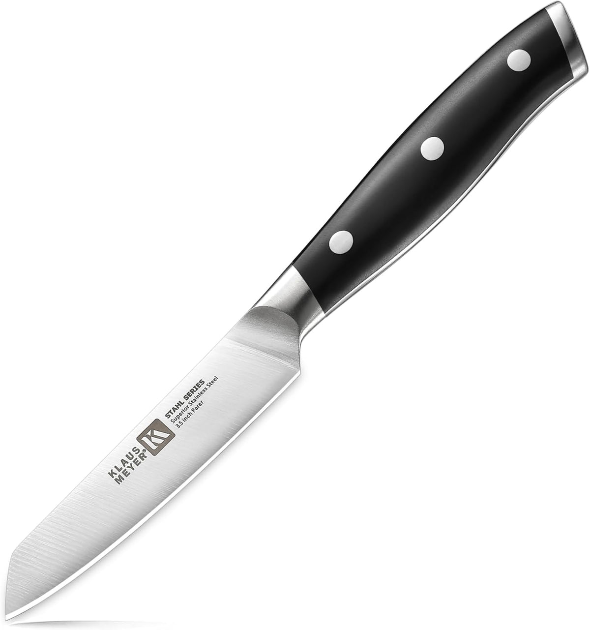High Carbon Steel 3.5 Inch Paring Knife For Fruits (Black) | Small Kitchen Knife,Great Maneuverability, Anti-Rust, Long-Lasting Sharpness and Durability, Extended Use Without Fatigue