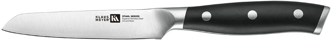 High Carbon Steel 3.5 Inch Paring Knife For Fruits (Black) | Small Kitchen Knife,Great Maneuverability, Anti-Rust, Long-Lasting Sharpness and Durability, Extended Use Without Fatigue