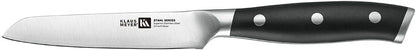 High Carbon Steel 3.5 Inch Paring Knife For Fruits (Black) | Small Kitchen Knife,Great Maneuverability, Anti-Rust, Long-Lasting Sharpness and Durability, Extended Use Without Fatigue
