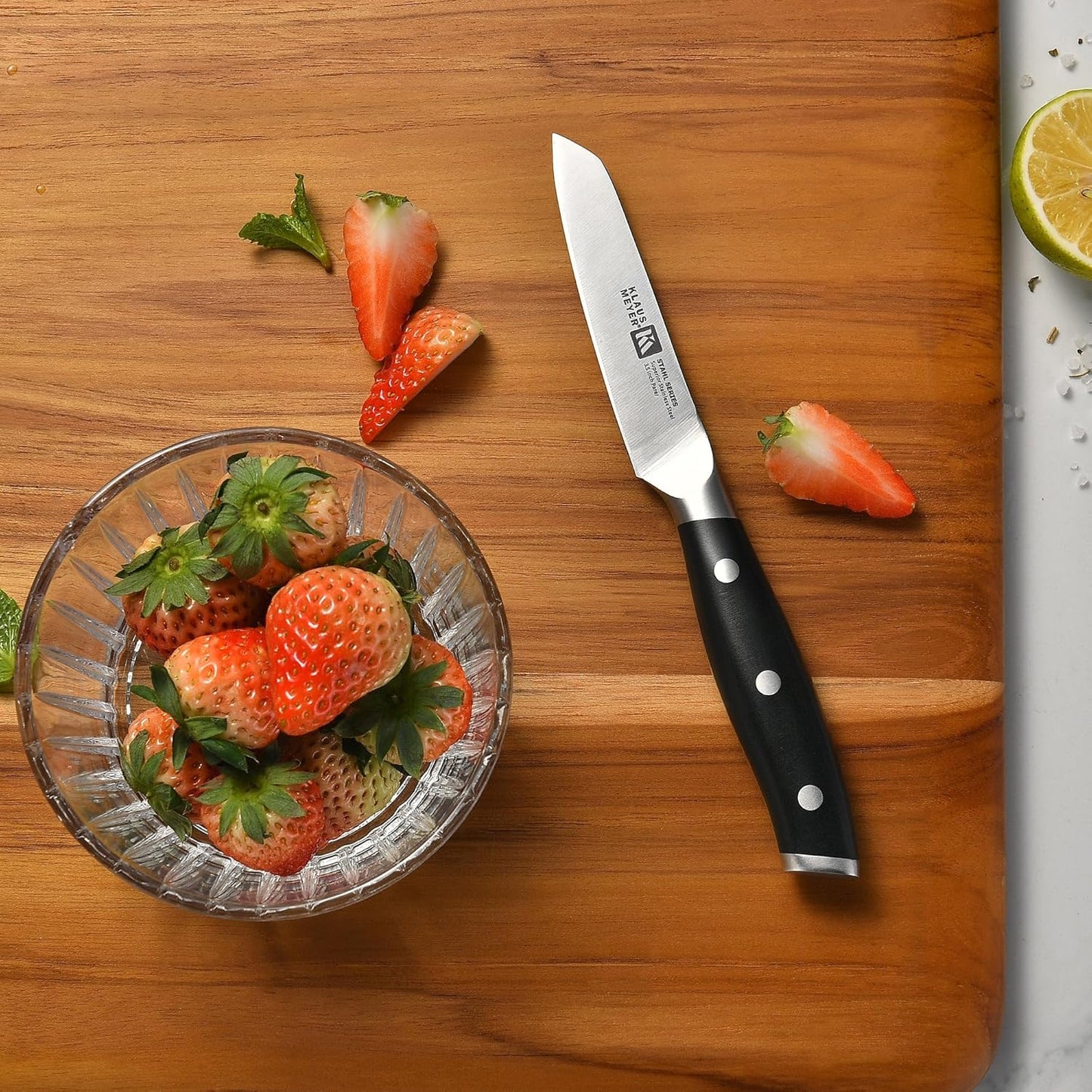 High Carbon Steel 3.5 Inch Paring Knife For Fruits (Black) | Small Kitchen Knife,Great Maneuverability, Anti-Rust, Long-Lasting Sharpness and Durability, Extended Use Without Fatigue