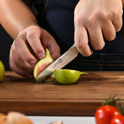 High Carbon Steel 3.5 Inch Paring Knife For Fruits (Black) | Small Kitchen Knife,Great Maneuverability, Anti-Rust, Long-Lasting Sharpness and Durability, Extended Use Without Fatigue