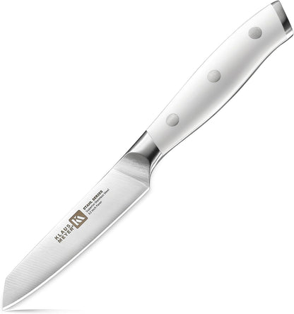 High Carbon Steel 3.5 Inch Paring Knife For Fruits (Black) | Small Kitchen Knife,Great Maneuverability, Anti-Rust, Long-Lasting Sharpness and Durability, Extended Use Without Fatigue
