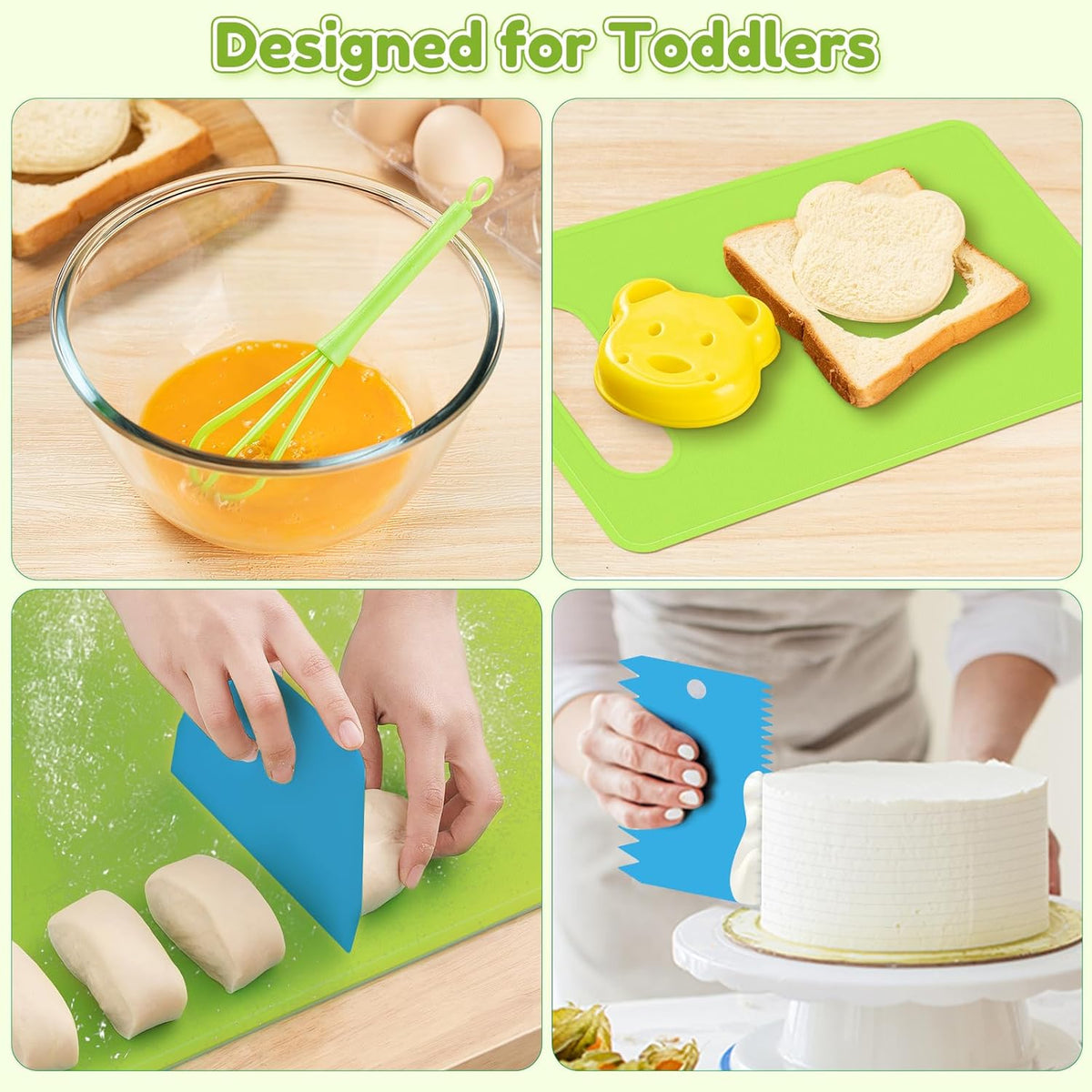 Kids Safe Knife Set for Real Cooking | 19-Piece Toddler Knife Cooking Set | Montessori Kitchen Tools Toys Ages 3–12 | BPA-Free, Dishwasher-Safe | Christmas, Birthday, Stocking Stuffer Gifts