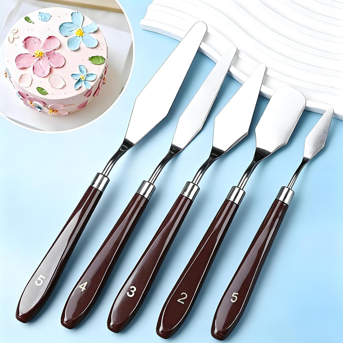 15 Pieces Artist Painting Knife Set, 9 Stainless Steel Palette Knives & 6 Plastic Ceramic Scrapers, Art Spatula Tools for Oil Acrylic Watercolor