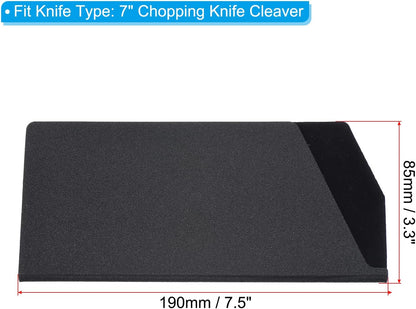 ABS Knife Cover Sleeves for 7" Chopping Knife Cleaver, Knives Edge Guard Blade Protector Universal Knife Sheath for Home Kitchen, Black