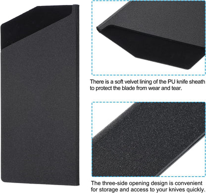ABS Knife Cover Sleeves for 7" Chopping Knife Cleaver, Knives Edge Guard Blade Protector Universal Knife Sheath for Home Kitchen, Black