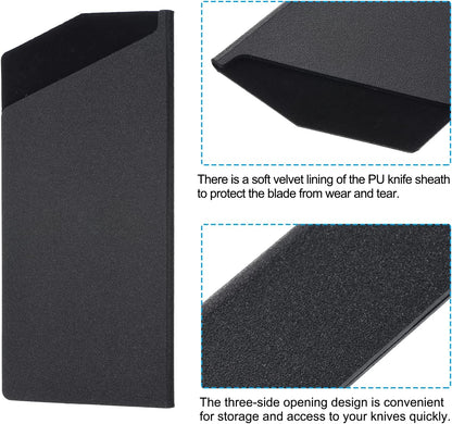 ABS Knife Cover Sleeves for 7" Chopping Knife Cleaver, Knives Edge Guard Blade Protector Universal Knife Sheath for Home Kitchen, Black