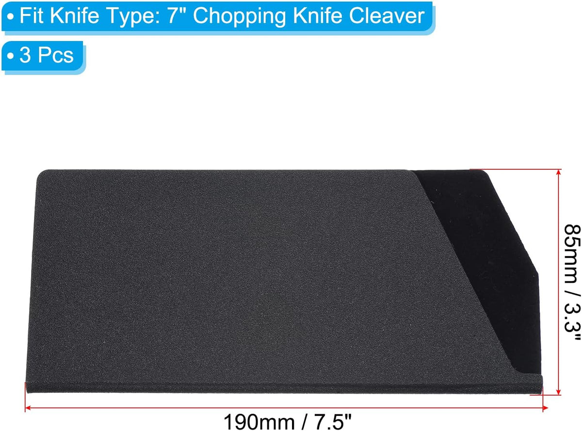 ABS Knife Cover Sleeves for 7" Chopping Knife Cleaver, Knives Edge Guard Blade Protector Universal Knife Sheath for Home Kitchen, Black