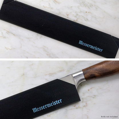 10” Chef’s Edge-Guard, Black - Fashionable & Functional Knife Protector for Chef’s & Wide-Blade Knives - 2 Blade Entry Notches - 10.5” x 1.9375”