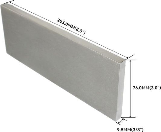 (R) Monocrystalline Diamond Sharpening Stone 8" x 3" Extra Fine 1200 Mesh 9 Micron Continuous Diamond Surface Non-Skid Rubber Feet Dry or Water Use