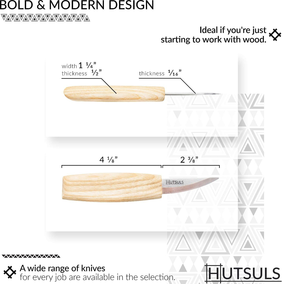 Wood Whittling Knife for Beginners - Razor Sharp Carving Knife in Beautifully Designed Gift Box, Sloyd Woodworking Tool for Men, Women, Adults and Kids (6.5 Inch)