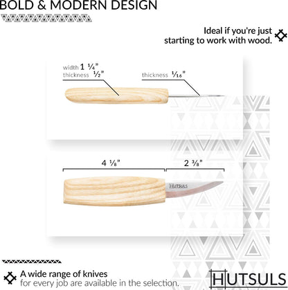 Wood Whittling Knife for Beginners - Razor Sharp Carving Knife in Beautifully Designed Gift Box, Sloyd Woodworking Tool for Men, Women, Adults and Kids (6.5 Inch)