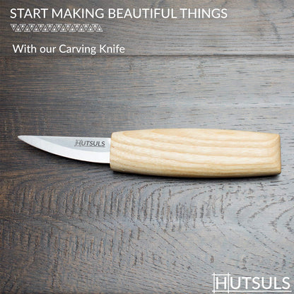 Wood Whittling Knife for Beginners - Razor Sharp Carving Knife in Beautifully Designed Gift Box, Sloyd Woodworking Tool for Men, Women, Adults and Kids (6.5 Inch)