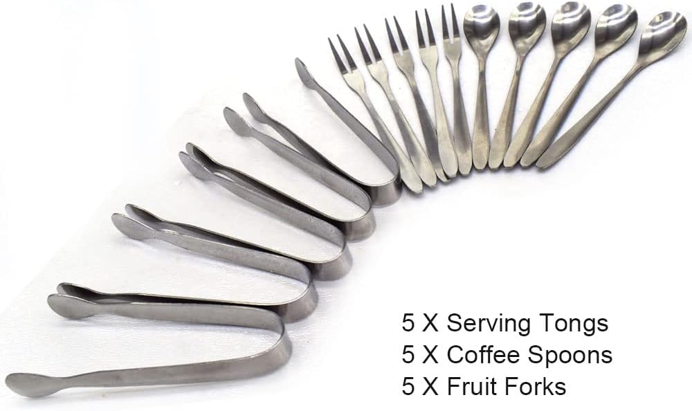 Cheese Butter Spreader Knife Set, Charcuterie Board Accessories Utensils,Stainless Steel with Walnut Wood Handel, Mini Serving Tongs Spoons Forks Set