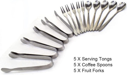 Cheese Butter Spreader Knife Set, Charcuterie Board Accessories Utensils,Stainless Steel with Walnut Wood Handel, Mini Serving Tongs Spoons Forks Set
