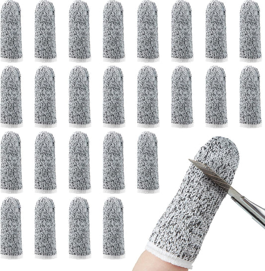 20 Pcs Cut Resistant Finger Cots, Reusable Finger Protectors | Cut Resistant Sleeve, Reusable Silicone Cots, 20 Pack, Kitchen Prep, Craft Work, Sewing, Sculpture