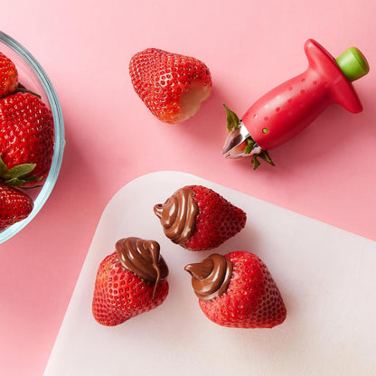 Hand-Held Slicer Strawberry Slicester, Updated Design, Cherry/Meringue (102-712-400)