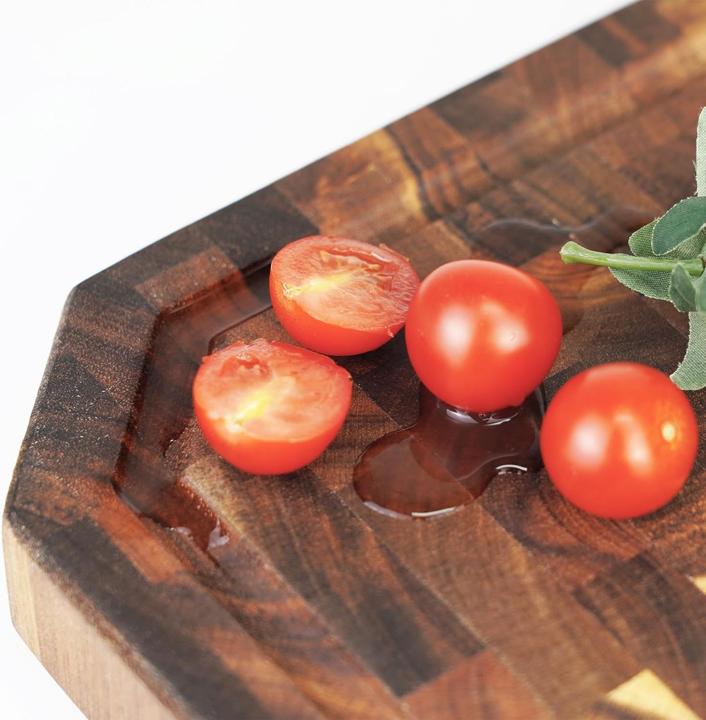 Large Acacia Cutting Board 22" x 16", Wood End Grain Butcher Block | with Juice Groove & Handles, Reversible Chopping Board for Meat, Vegetables, Charcuterie Tray for Fruit, Cheese, Thick 1.4"