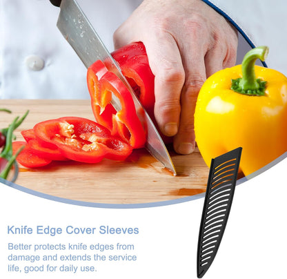 Knife Cover Sleeves Blade Edge Guards for 9.5" Chef Knife Protector Universal Blade Sheath for Kitchen, Black