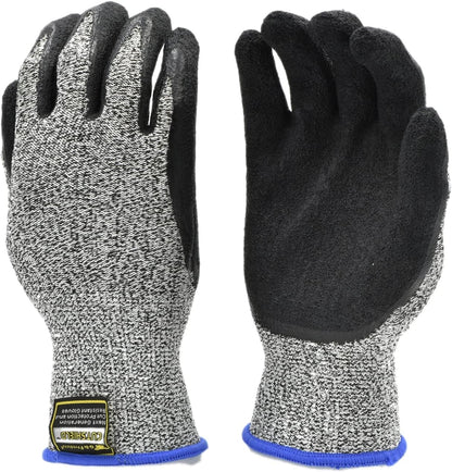 G & F 22600 XL Cut Resistant With Anti-Slip Silicone Blocks, Protective Gloves Scrapes, in Kitchen, Wood Carving Carpentry Food Grade 1 Pair, X-Large,Grey