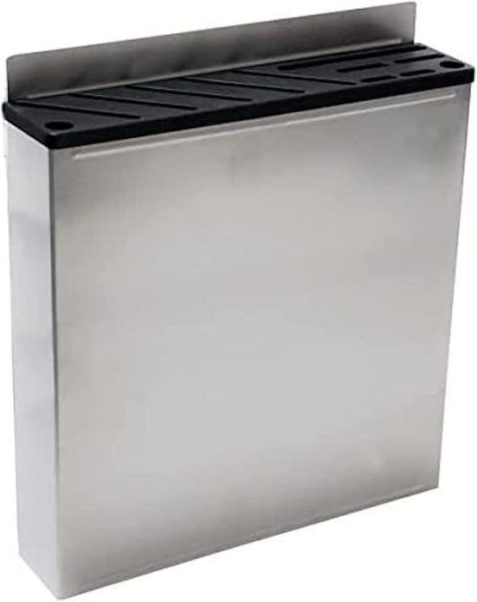 Restaurant/Commercial Kitchen Knife Rack - Holds 10 Knives & Honing Steels - Stainless Steel Wall Mounted Knife Storage