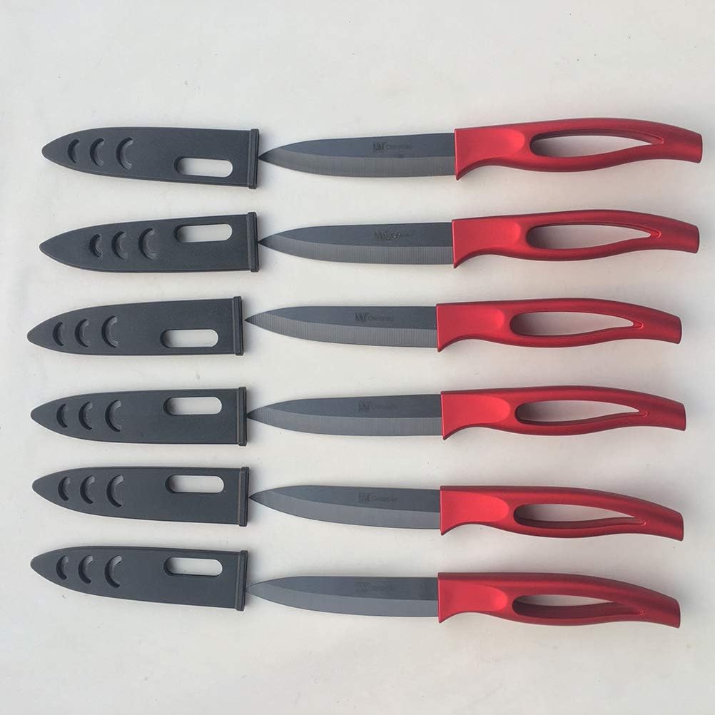 Kitchen Bar Ceramic Steak Knife Super Sharp Knifes 6 Pcs Kitchenware