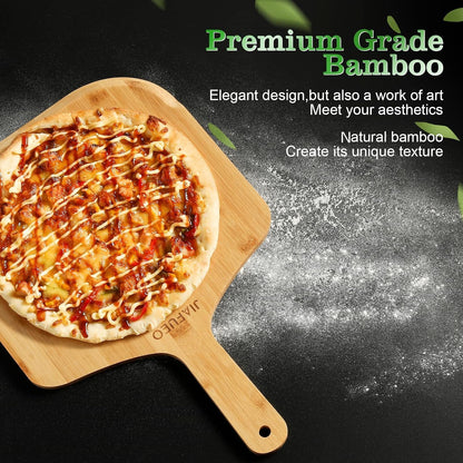 Pizza Peel 12 inch, Bamboo Pizza Paddle Spatula