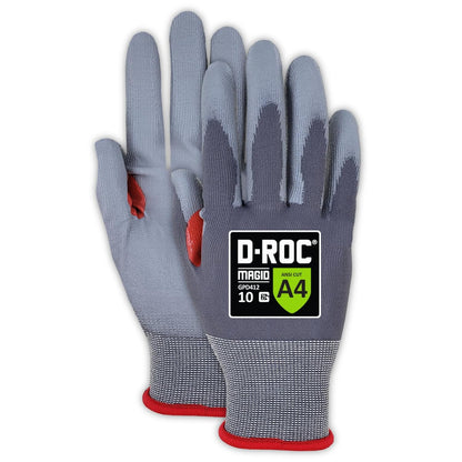 MAGID ROC 21G Ultra-Thin Polyurethane ANSI A4 Coated Work Glove, 1 Pair, Size 8/M, GPD412