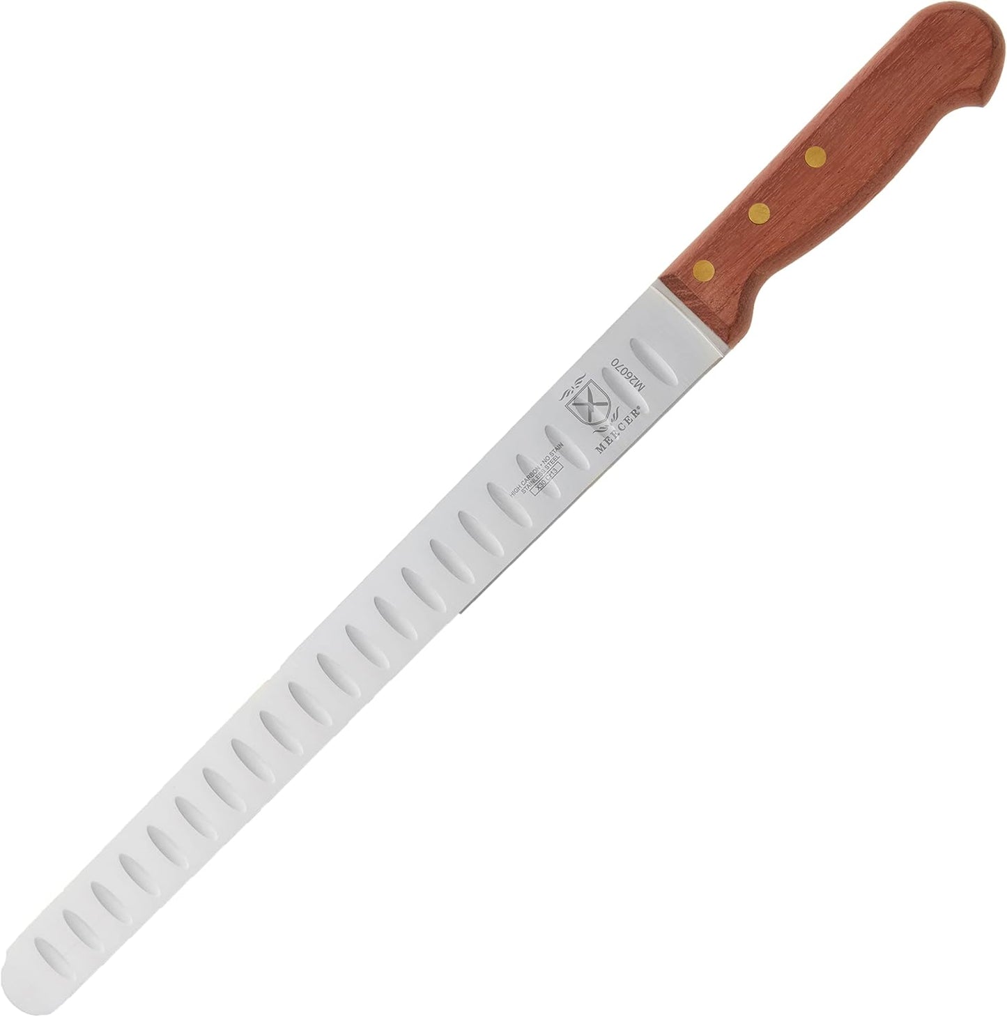 Praxis Granton Edge Slicer with Rosewood Handle, 14 Inch, Wood