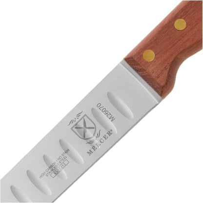 Praxis Granton Edge Slicer with Rosewood Handle, 14 Inch, Wood