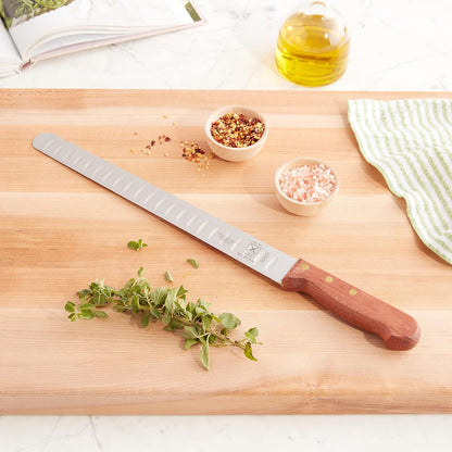 Praxis Granton Edge Slicer with Rosewood Handle, 14 Inch, Wood