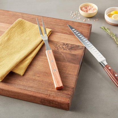 Praxis Granton Edge Slicer with Rosewood Handle, 14 Inch, Wood