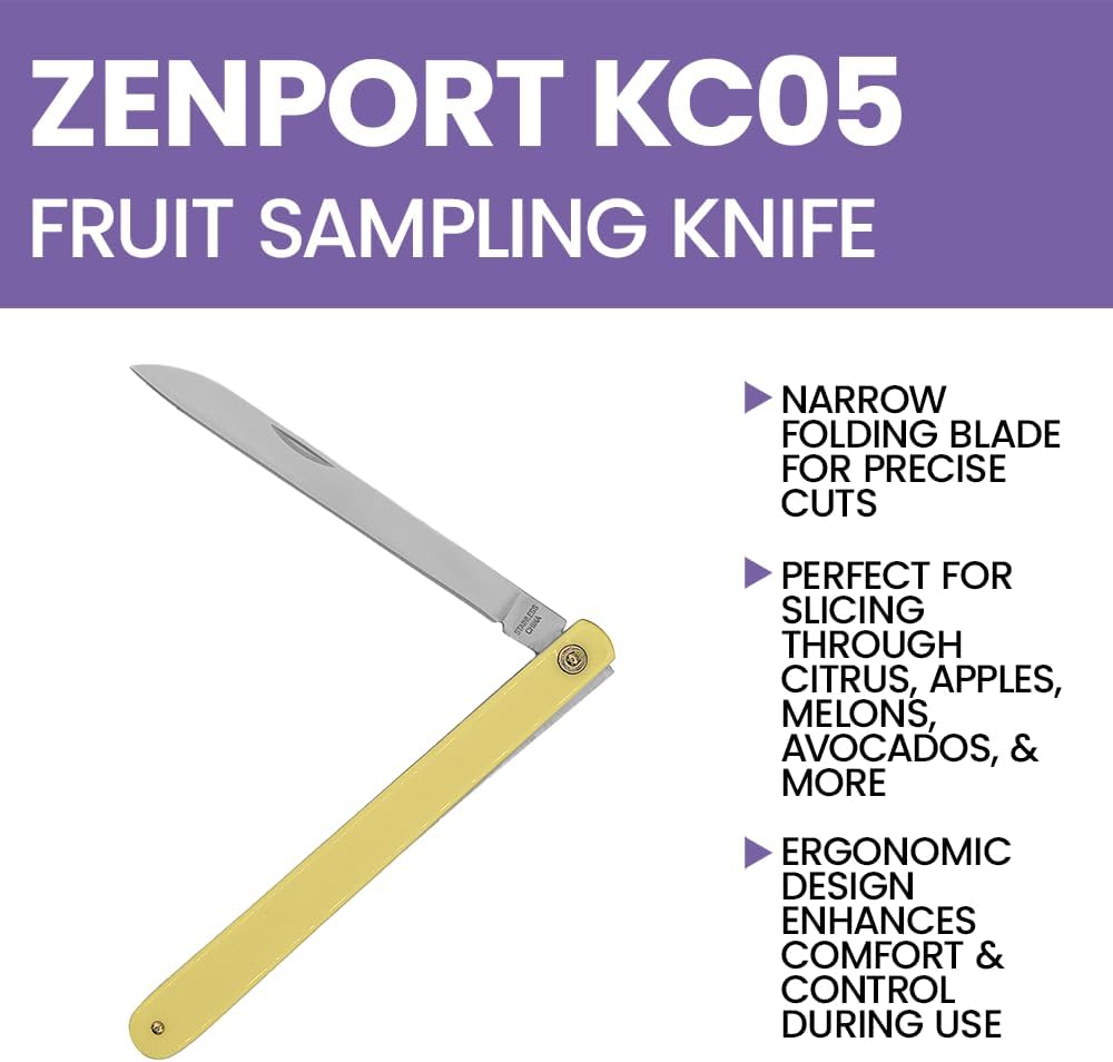 KC05 Fruit Sampling Knife with Carrying Case, 4.75-Inch Blade