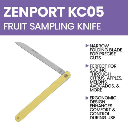 KC05 Fruit Sampling Knife with Carrying Case, 4.75-Inch Blade