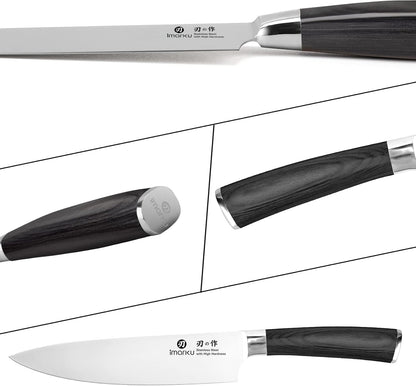 Paring Knife - Paring Knives, 3.5 Inch Small Kitchen Knifes - Japanese High Carbon Stainless Steel Fruit Knife, Ergonomic Pakkawood Handle, Ultra Sharp Blade, Unique Gifts for Men and Women