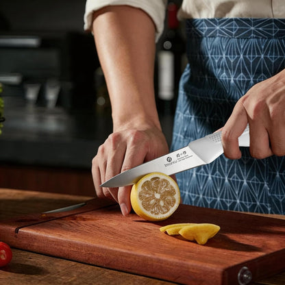 Paring Knife - Paring Knives, 3.5 Inch Small Kitchen Knifes - Japanese High Carbon Stainless Steel Fruit Knife, Ergonomic Pakkawood Handle, Ultra Sharp Blade, Unique Gifts for Men and Women
