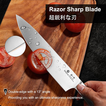 Paring Knife - Paring Knives, 3.5 Inch Small Kitchen Knifes - Japanese High Carbon Stainless Steel Fruit Knife, Ergonomic Pakkawood Handle, Ultra Sharp Blade, Unique Gifts for Men and Women