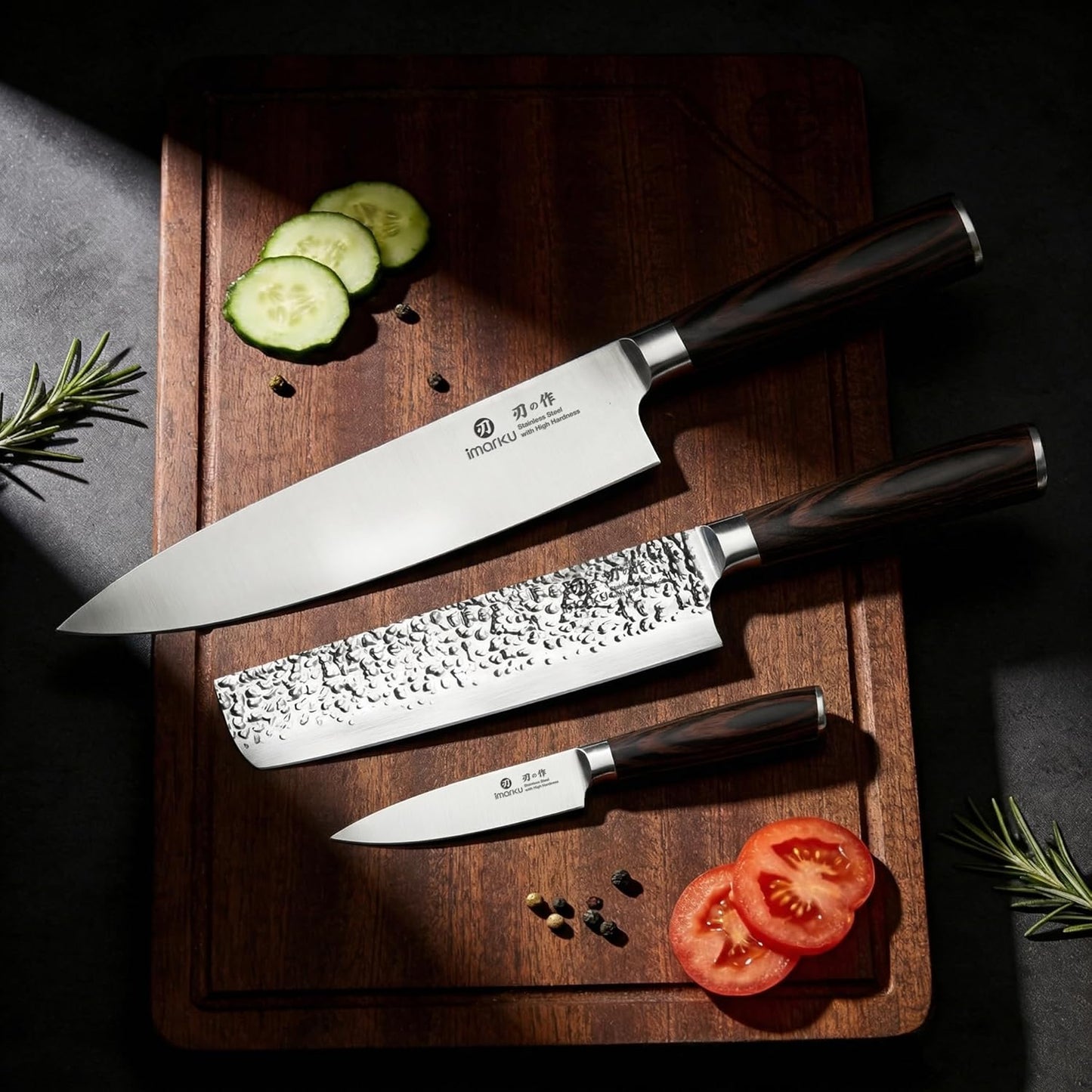 Paring Knife - Paring Knives, 3.5 Inch Small Kitchen Knifes - Japanese High Carbon Stainless Steel Fruit Knife, Ergonomic Pakkawood Handle, Ultra Sharp Blade, Unique Gifts for Men and Women