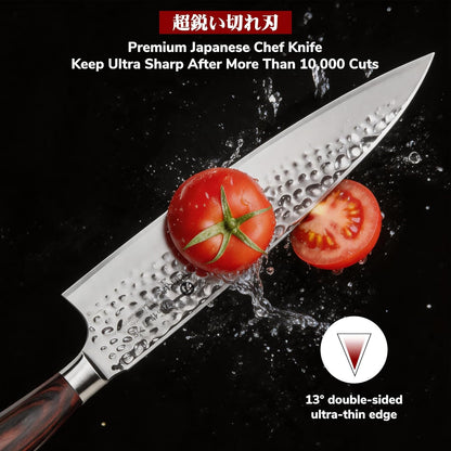 Paring Knife - Paring Knives, 3.5 Inch Small Kitchen Knifes - Japanese High Carbon Stainless Steel Fruit Knife, Ergonomic Pakkawood Handle, Ultra Sharp Blade, Unique Gifts for Men and Women