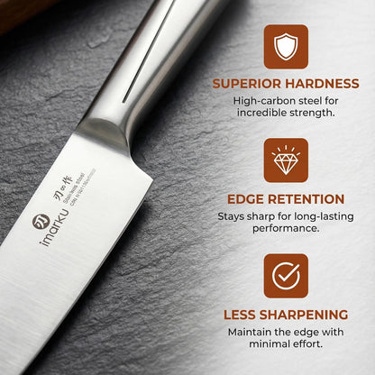 Paring Knife - Paring Knives, 3.5 Inch Small Kitchen Knifes - Japanese High Carbon Stainless Steel Fruit Knife, Ergonomic Pakkawood Handle, Ultra Sharp Blade, Unique Gifts for Men and Women