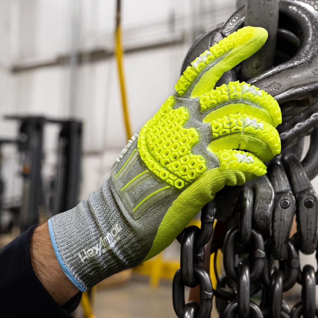 Helix Impact Resistant & A1-A9 Cut-Resistant Work Gloves – High-Dexterity Nitrile Grip Industrial Safety Gloves