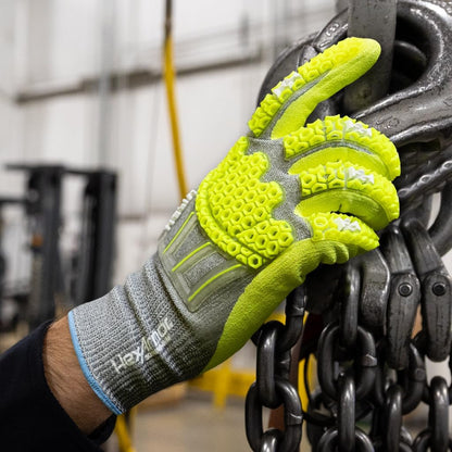 Helix Impact Resistant & A1-A9 Cut-Resistant Work Gloves – High-Dexterity Nitrile Grip Industrial Safety Gloves