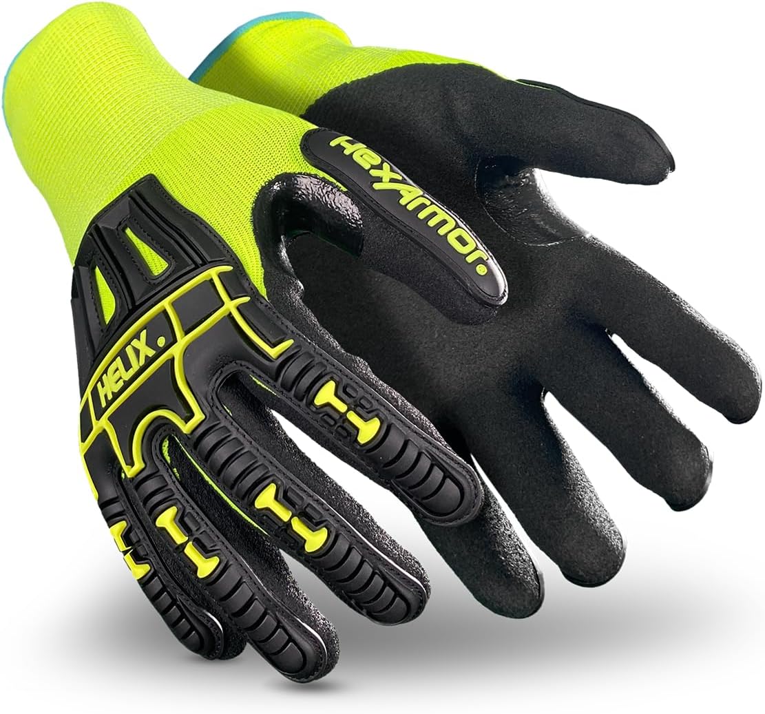 Helix Impact Resistant & A1-A9 Cut-Resistant Work Gloves – High-Dexterity Nitrile Grip Industrial Safety Gloves