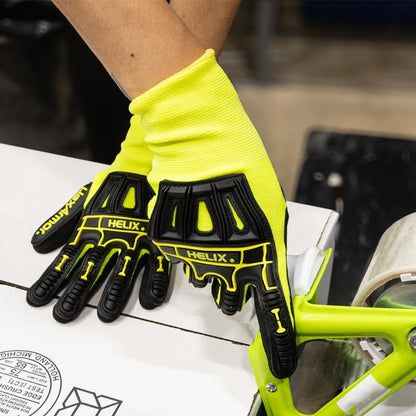 Helix Impact Resistant & A1-A9 Cut-Resistant Work Gloves – High-Dexterity Nitrile Grip Industrial Safety Gloves