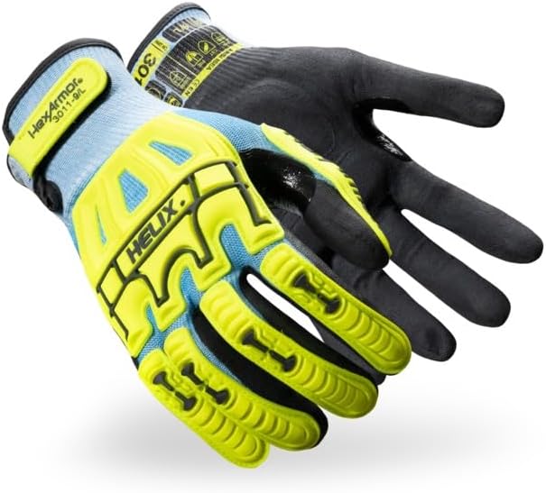 Helix Impact Resistant & A1-A9 Cut-Resistant Work Gloves – High-Dexterity Nitrile Grip Industrial Safety Gloves