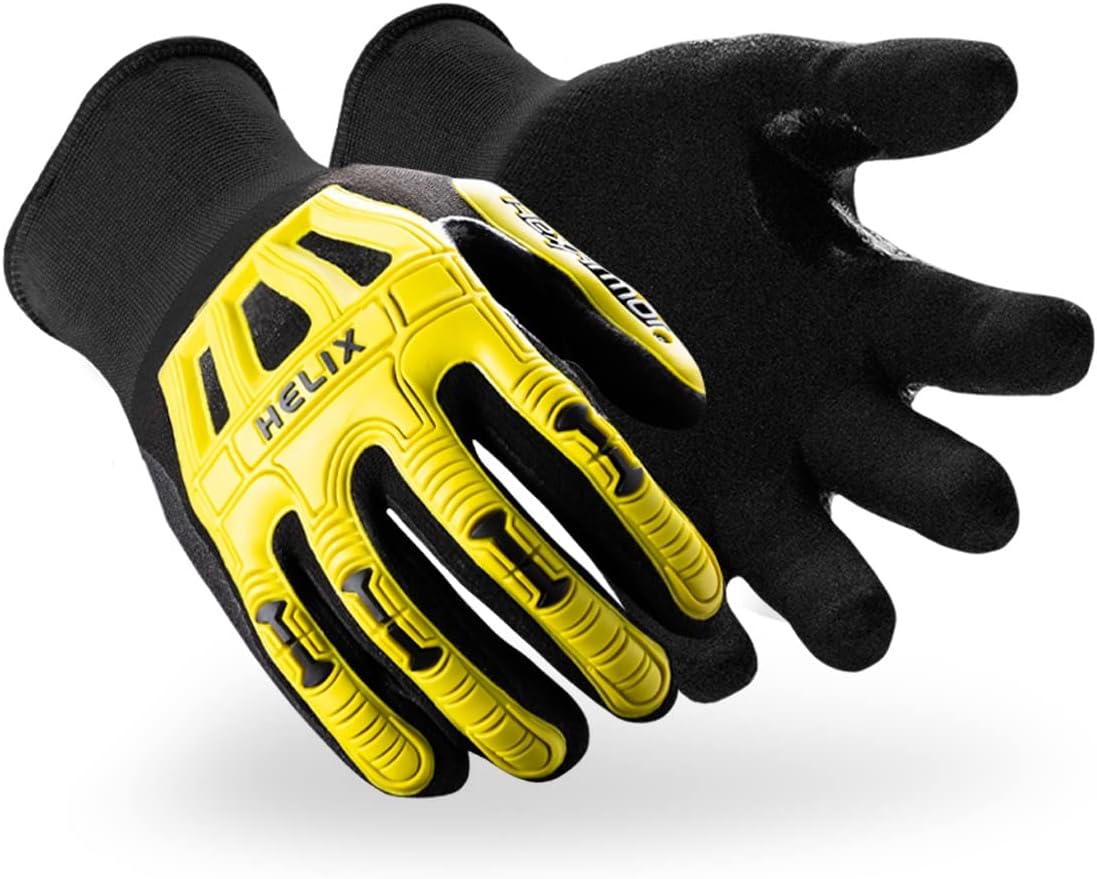 Helix Impact Resistant & A1-A9 Cut-Resistant Work Gloves – High-Dexterity Nitrile Grip Industrial Safety Gloves