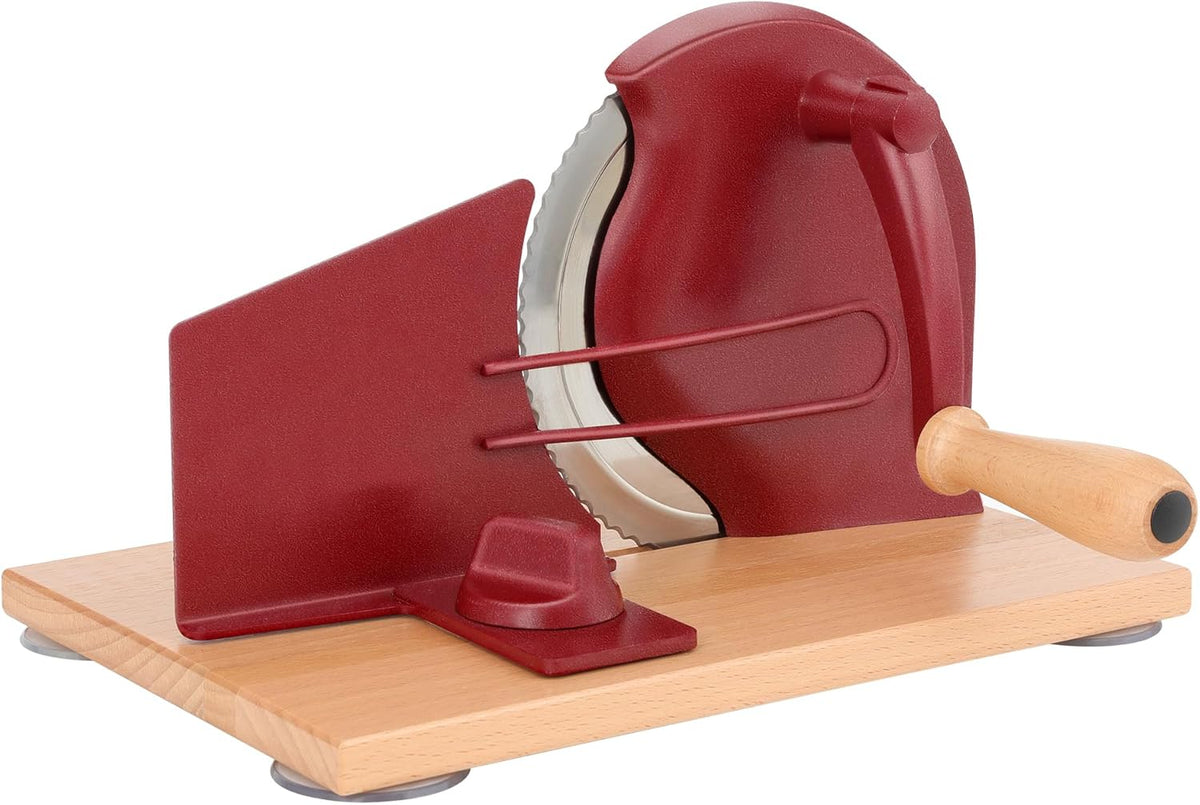 Manual Bread Slicer with Hand Crank- Adjustable Thickness Bread Cutter for Even Slices, Perfect for Homemade Sourdough, Sandwich, and More, Cream