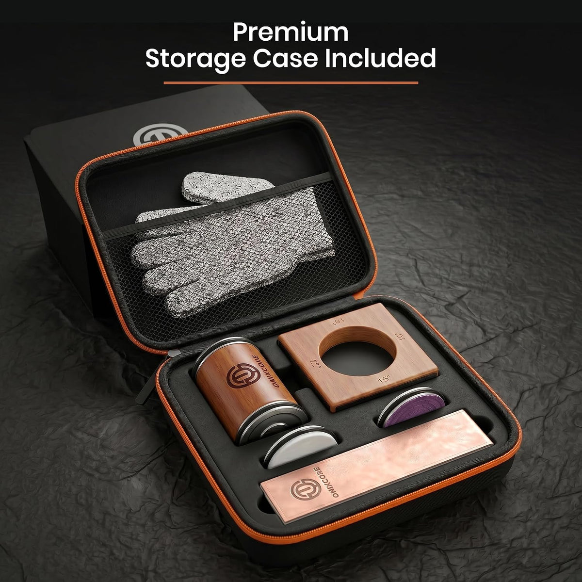 Rolling Knife Sharpener Kit, 5-Angle Magnetic Knife Sharpener Roller with 4 Diamond & Ceramic Discs, Gloves Included, Manual Guided Knife Sharpening Kit for Kitchen, Japanese, Pocket & Hunting Knives