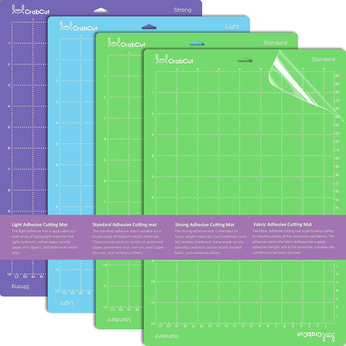 Cutting Mats for Cricut Joy Xtra: 4 Mats, 8.5x12 Inch, Blue Light Adhesive Dot Design, Eye Care, LightGrip, Reusable, Washable